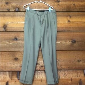 Classic Taupe Pleated Trousers
